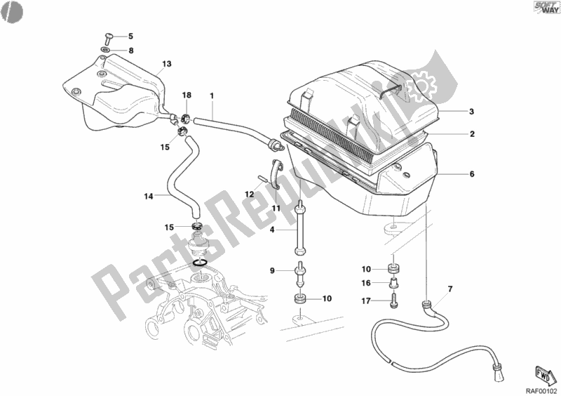 Tutte le parti per il Presa del Ducati Monster 620 Dark Single Disc 2005